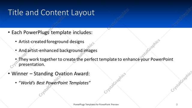 Title and Content presentation slide layout