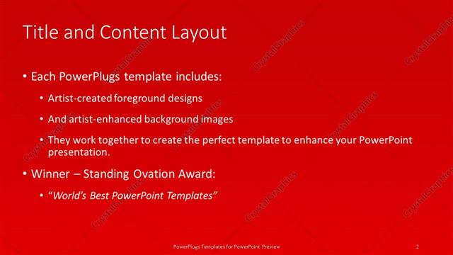 Title and Content presentation slide layout