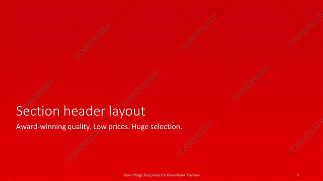 Section Header presentation slide layout