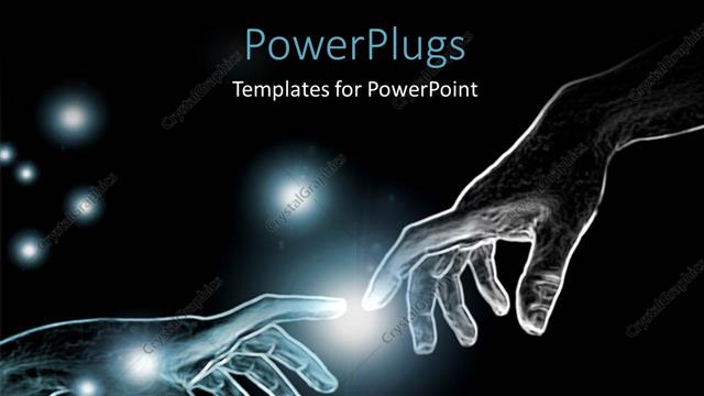  Presentation with fingers - Two people trying to touch their fingers with each other