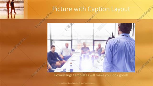 Picture with Caption presentation slide layout