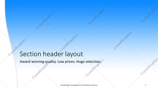 Section Header presentation slide layout