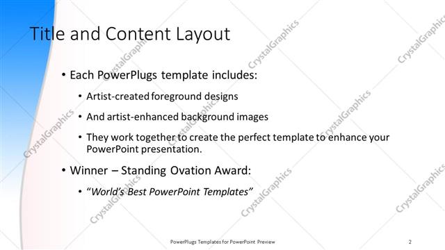 Title and Content presentation slide layout