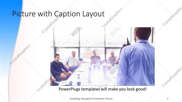 Picture with Caption presentation slide layout