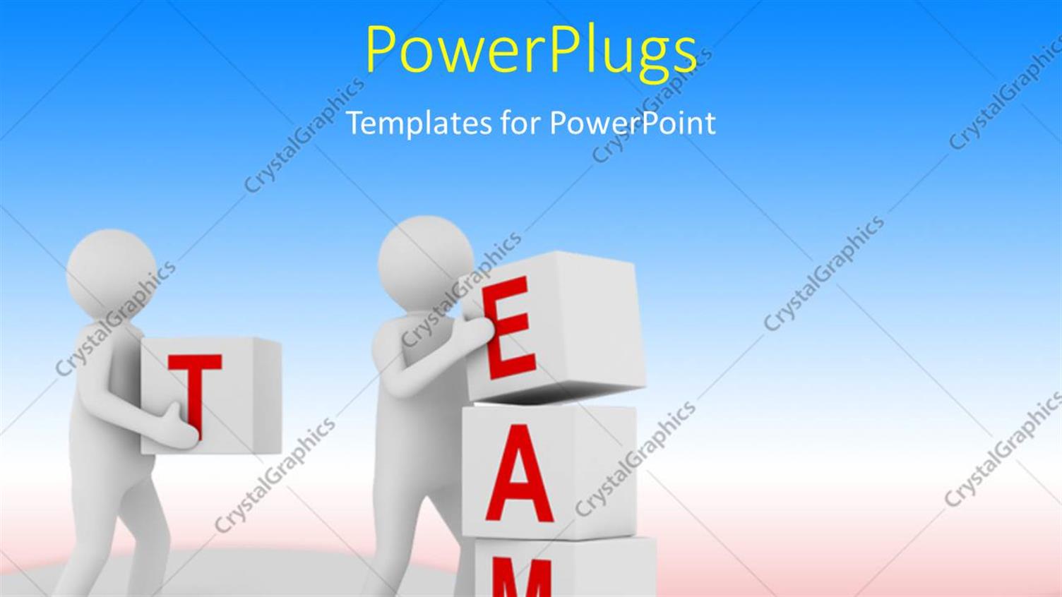 Featuring Two Perons Trying to Arrange the Word Team