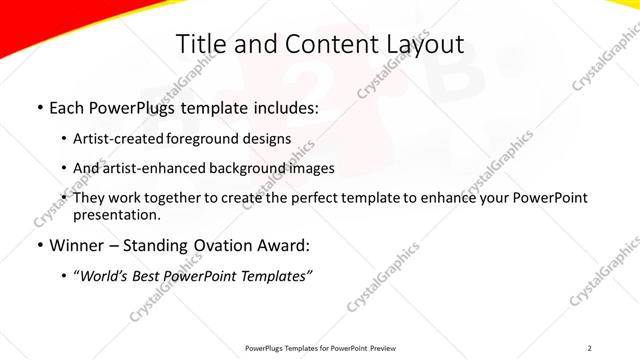 Title and Content presentation slide layout