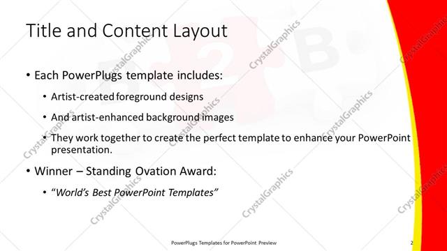 Title and Content presentation slide layout