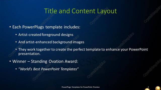 Title and Content presentation slide layout