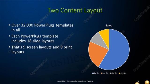 Two Content presentation slide layout