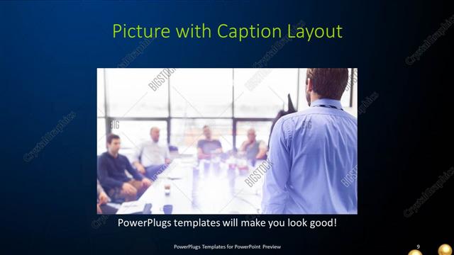Picture with Caption presentation slide layout