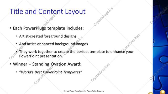 Title and Content presentation slide layout