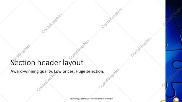 Section Header presentation slide layout