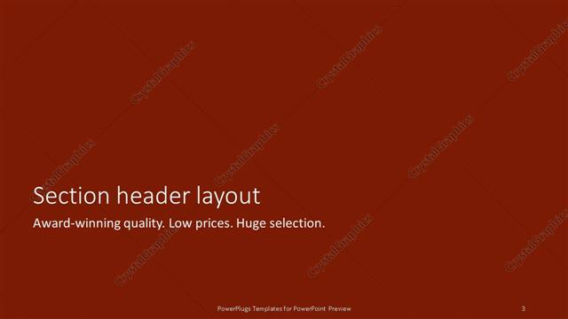 Section Header presentation slide layout