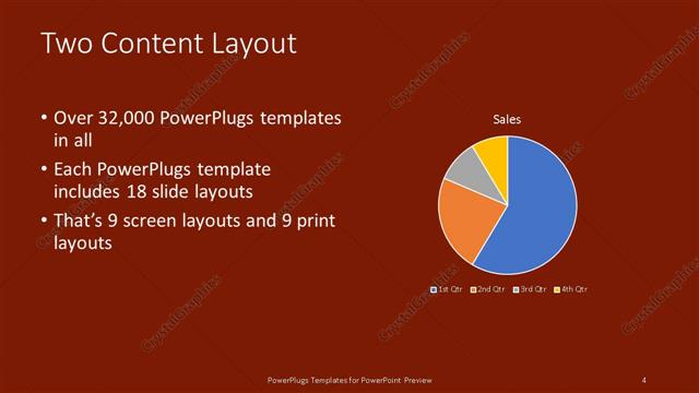 Two Content presentation slide layout