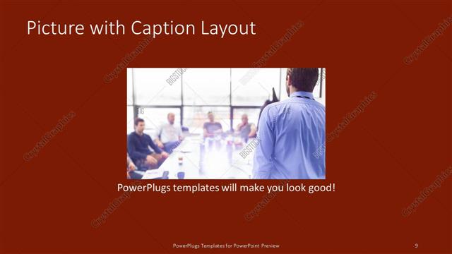 Picture with Caption presentation slide layout