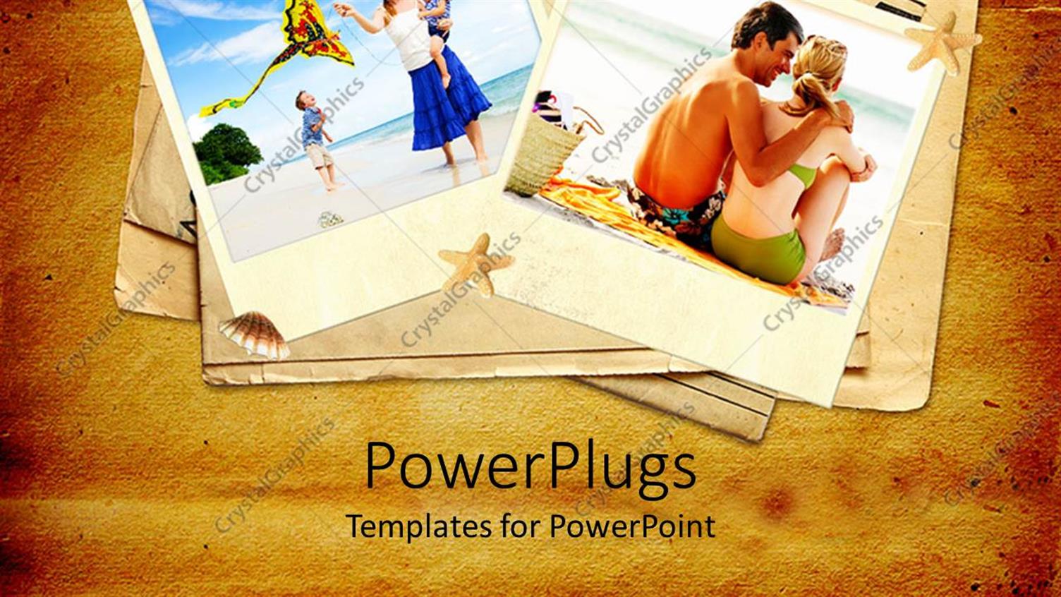 Featuring Two Pictures of a Family and a Couple on a Dsandy background