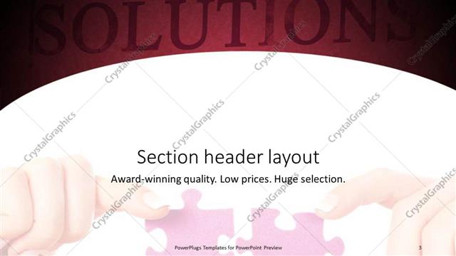 Section Header presentation slide layout