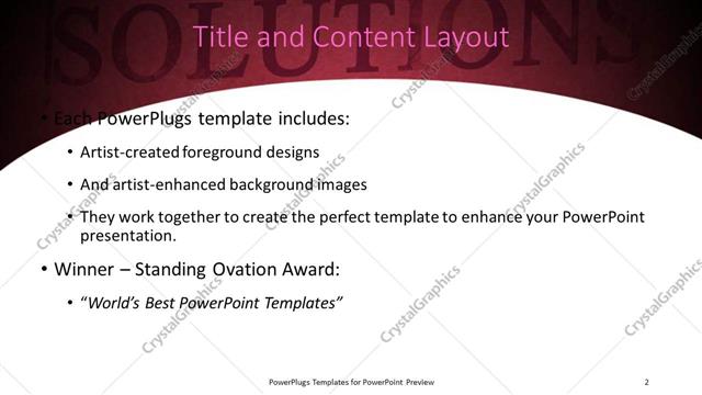 Title and Content presentation slide layout