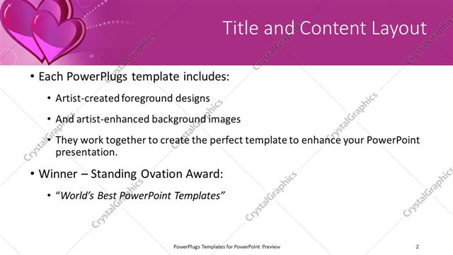 Title and Content presentation slide layout