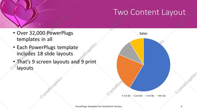 Two Content presentation slide layout