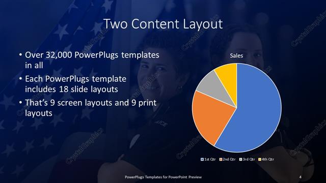 Two Content presentation slide layout