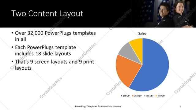 Two Content presentation slide layout