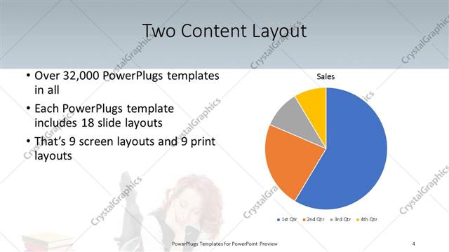 Two Content presentation slide layout