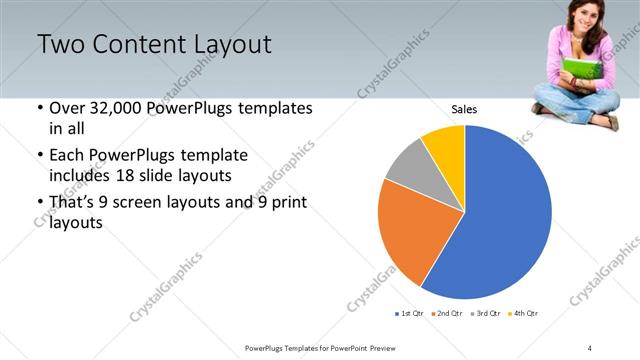 Two Content presentation slide layout
