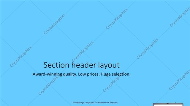 Section Header presentation slide layout