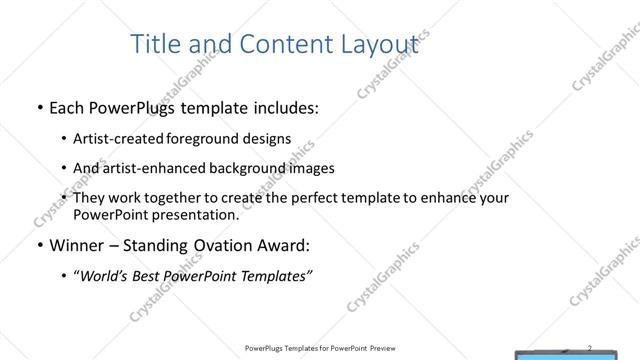 Title and Content presentation slide layout