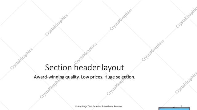 Section Header presentation slide layout