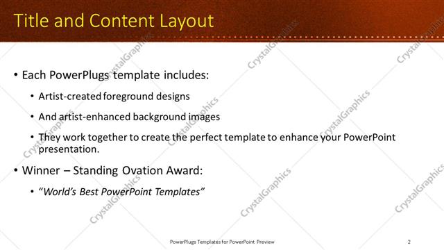 Title and Content presentation slide layout