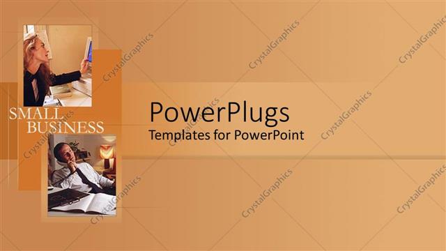  Presentation with skin color - Two professionals on call with skin color background