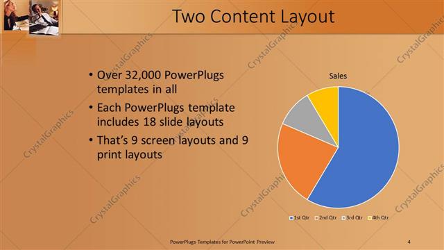 Two Content presentation slide layout