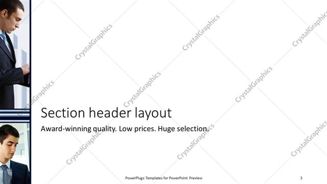 Section Header presentation slide layout