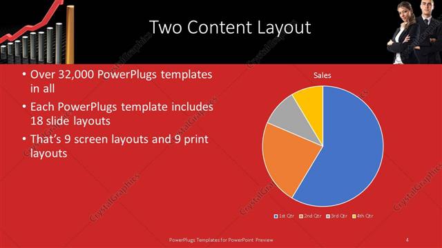 Two Content presentation slide layout