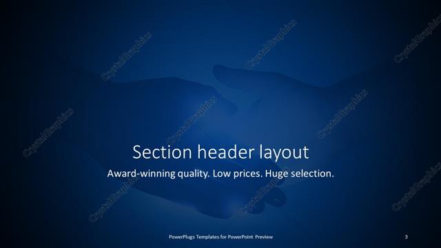 Section Header presentation slide layout