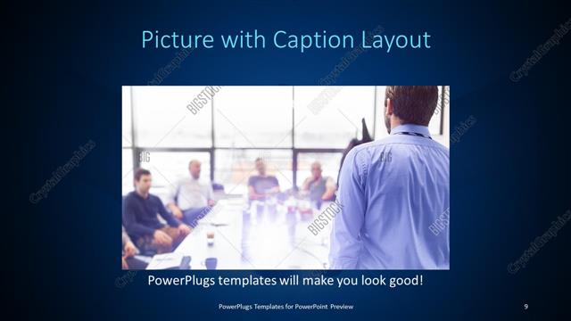 Picture with Caption presentation slide layout