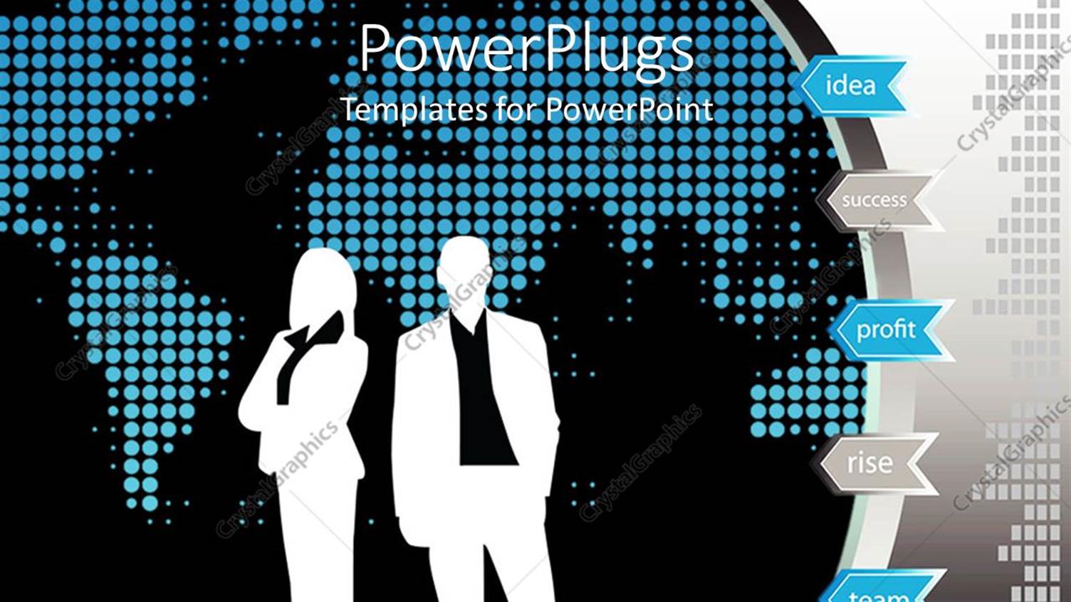 Featuring Two Professionals with Map of the Earth in the Background