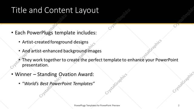 Title and Content presentation slide layout