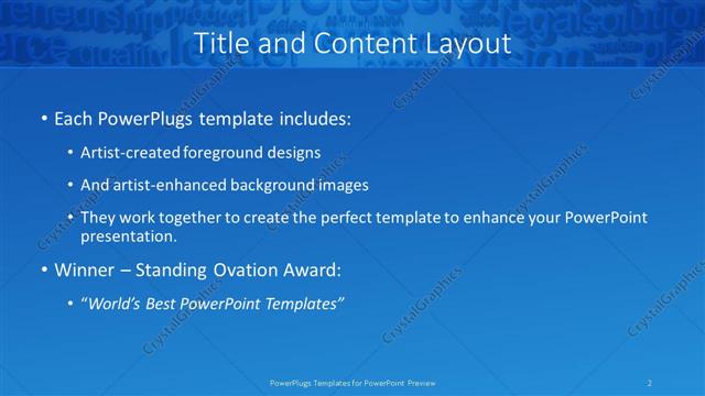 Title and Content presentation slide layout