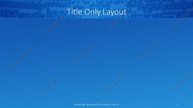 Title Only presentation slide layout