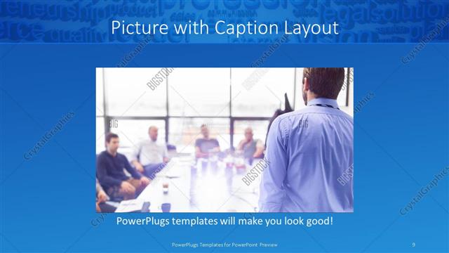Picture with Caption presentation slide layout
