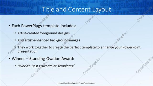 Title and Content presentation slide layout