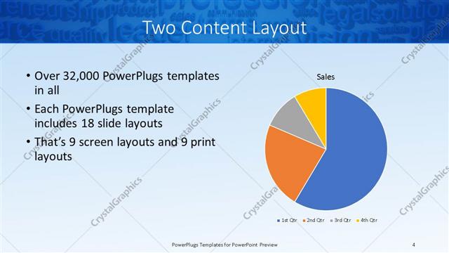 Two Content presentation slide layout