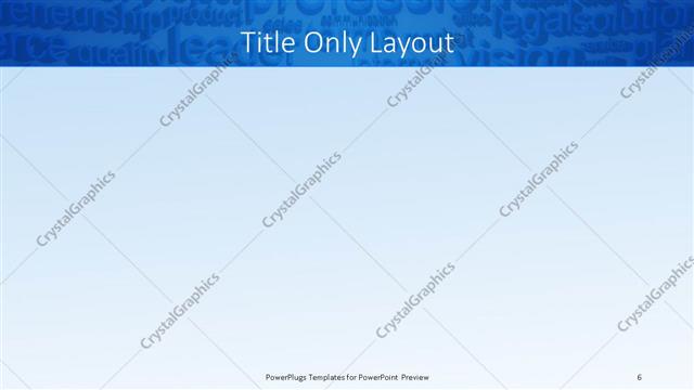 Title Only presentation slide layout