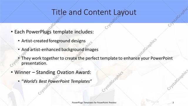Title and Content presentation slide layout