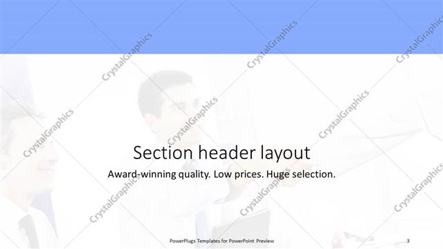 Section Header presentation slide layout