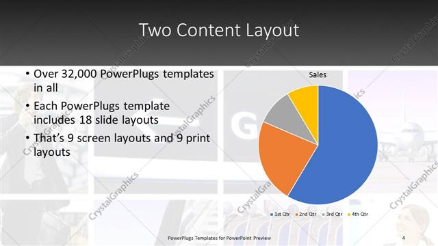 Two Content presentation slide layout