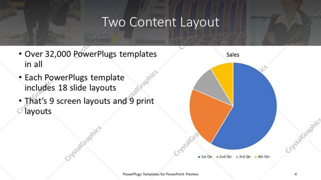 Two Content presentation slide layout